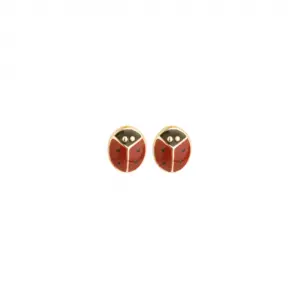 Boucles d'oreilles en forme de coccinelles plaqués or
