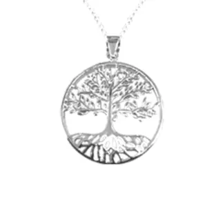 Collier arbre de vie en argent rhodié 925 millièmes.
